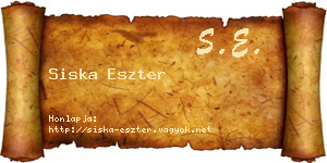 Siska Eszter névjegykártya