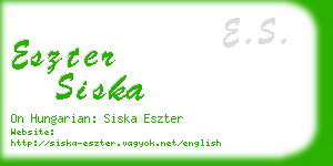 eszter siska business card